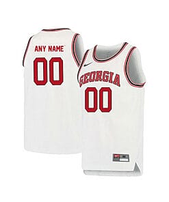 Custom Georgia Bulldogs Jersey College Basketball Name and Number Elite White Retro