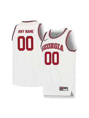 Custom Georgia Bulldogs Jersey College Basketball Name and Number Elite White Retro 6 Custom Georgia Bulldogs Jersey College Basketball Name and Number Elite White Retro