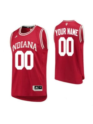 Custom Indiana Hoosiers Jersey College Basketball Name and Number Red
