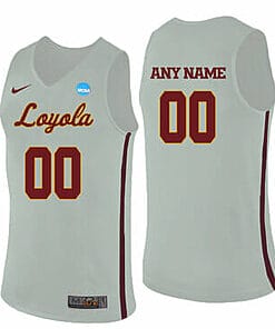 Custom Loyola Ramblers Jersey College Basketball Name and Number White