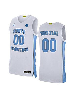 Custom North Carolina Tar Heels Jersey College Basketball Name and Number Elite White