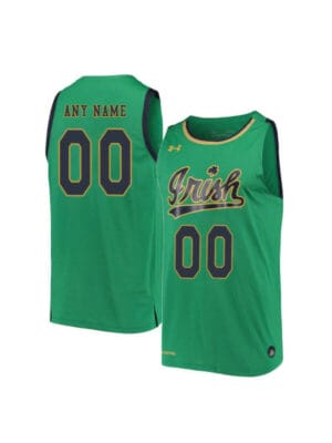 Custom Notre Dame Fighting Irish Jersey College Basketball Green Retro 6 Custom Notre Dame Fighting Irish Jersey College Basketball Green Retro