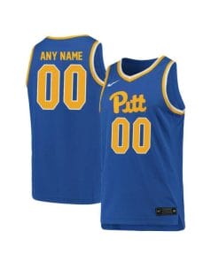 Custom Pittsburgh Panthers Jersey College Basketball Elite Blue