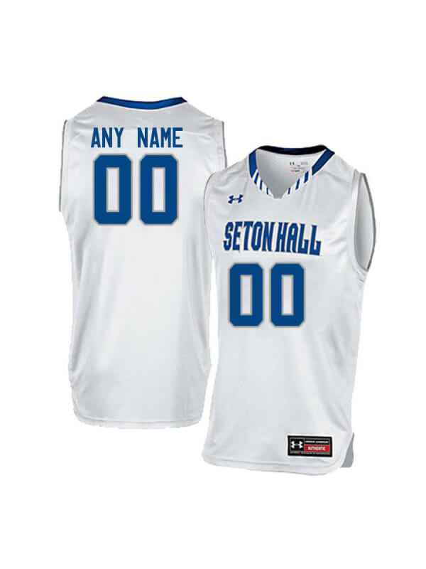 Custom Seton Hall Pirates Jersey College Basketball Name and Number White 6 Custom Seton Hall Pirates Jersey College Basketball Name and Number White
