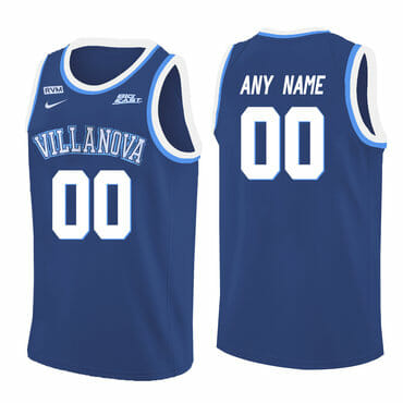Custom Villanova Wildcats Jersey College Basketball Name and Number Blue 6 Custom Villanova Wildcats Jersey College Basketball Name and Number Blue