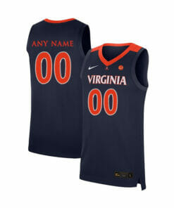 Custom Virginia Cavaliers Jersey College Basketball Name and Number Elite Navy