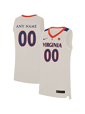 Custom Virginia Cavaliers Jersey College Basketball Name and Number Elite White
