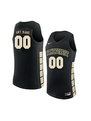 Custom Wake Forest Demon Deacons Jersey College Basketball Name and Number Elite Black