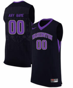 Custom Washington Huskies Jersey College Basketball Name and Number Black
