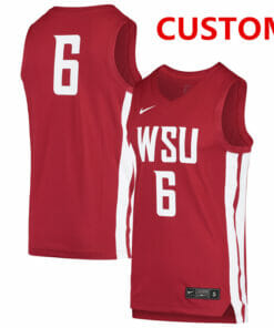 Custom Washington State Cougars Jersey College Basketball Name and Number Red