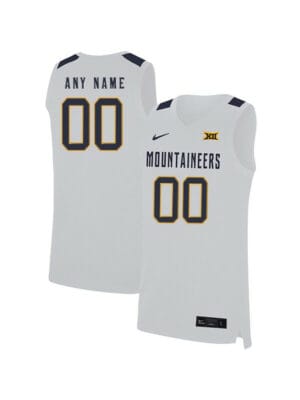 Custom West Virginia Mountaineers Jersey College Basketball Name and Number Elite White