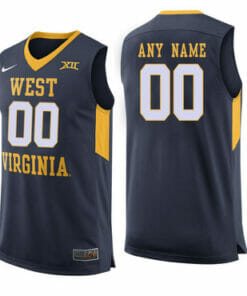Custom West Virginia Jersey College Basketball Name and Number Navy