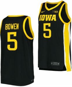 Dasonte Bowen Jersey Iowa Hawkeyes College Basketball Black #5