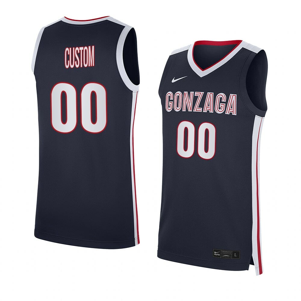 Gonzaga Bulldogs Jersey Custom College Basketball Jerseys Name and Number Black New 4 Gonzaga Bulldogs Jersey Custom College Basketball Jerseys Name and Number Navy