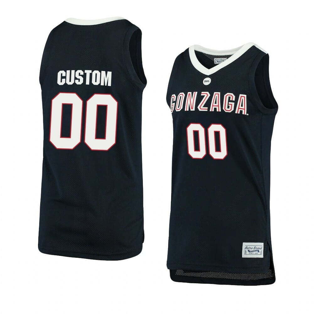 Gonzaga Bulldogs Jersey Custom College Basketball Jerseys Name and Number Black New 3 Gonzaga Bulldogs Jersey Custom College Basketball Jerseys Name and Number Retro Navy