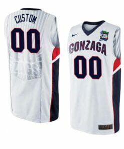 Gonzaga Bulldogs Jersey Custom College Basketball Jerseys Name and Number White New Final Four Patch