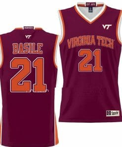 Grant Basile Jersey Virginia Tech Hokies College Basketball NIL Pick-A-Player Maroon #21