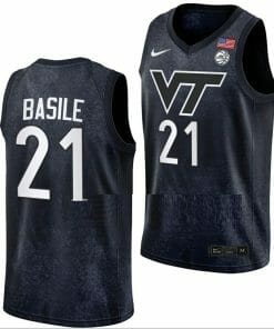 Grant Basile Jersey Virginia Tech Hokies College Basketball Swingman Black #21