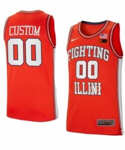 Illinois Fighting Illini Jersey Custom College Basketball Jerseys Name and Number Orange
