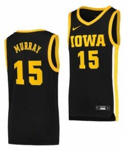Keegan Murray Jersey Iowa Hawkeyes #15 Black Basketball Jerseys Dri-FIT Swingman