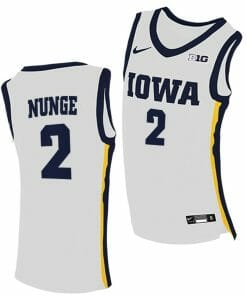 Jack Nunge Jersey Iowa Hawkeyes College Basketball White #2