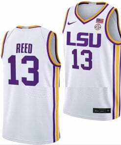 Jalen Reed Jersey LSU Tigers College Basketball Limited White #13
