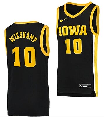 Joe Wieskamp Jersey Iowa Hawkeyes College Basketball Black Swingman #10