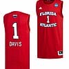 Johnell Davis Jersey FAU Owls College Basketball 2023 NCAA March Madness Red #1 2 Johnell Davis Jersey FAU Owls College Basketball 2023 NCAA March Madness Red #1