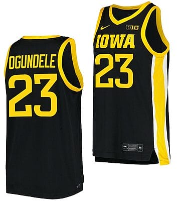 Josh Ogundele Jersey Iowa Hawkeyes College Basketball Black #23