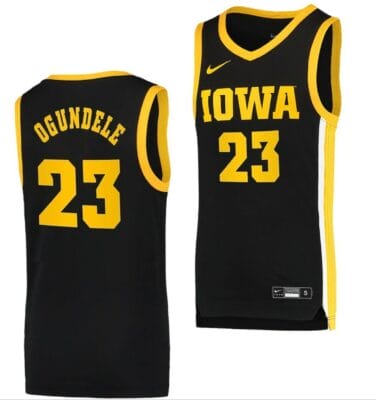 Josh Ogundele Jersey Iowa Hawkeyes College Basketball Black Swingman #23