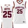 Justyn Mutts Jersey Virginia Tech Hokies College Basketball NIL Pick-A-Player White #25