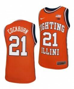 Kofi Cockburn Jersey #21 Illinois Fighting Illini College Basketball Replica Jerseys - Orange