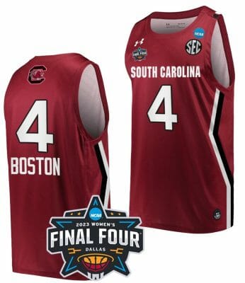 Aliyah Boston Jersey South Carolina Gamecocks College Basketball 2023 NCAA Final Four Garnet Garnet #4