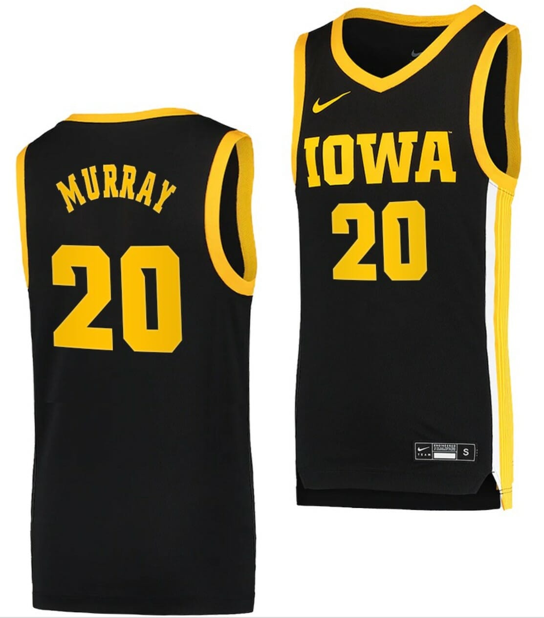 Kris Murray Jersey Iowa Hawkeyes College Basketball Black Swingman #20 1 Kris Murray Jersey Iowa Hawkeyes College Basketball Black Swingman #20
