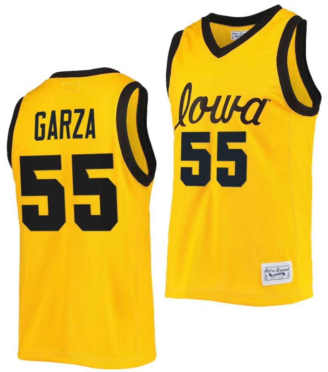 Luka Garza Jersey Iowa Hawkeyes College Basketball Classic Gold #55 1 Luka Garza Jersey Iowa Hawkeyes College Basketball Classic Gold #55
