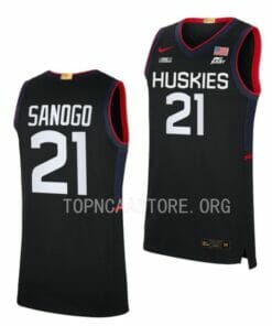 Men's #21 Adama Sanogo Jersey UConn Huskies College Basketball Jerseys 8 Men's #21 Adama Sanogo Jersey UConn Huskies College Basketball Jerseys Black