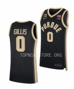 Men's #0 Mason Gillis Jersey Purdue Boilermakers College Basketball Jerseys Black 2022