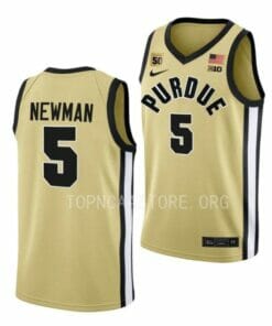 Men's #5 Brandon Newman Jersey Purdue Boilermakers College Basketball Jerseys Gold