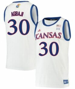 Ochai Agbaji Jersey #30 Kansas Jayhawks White White University College Basketball Jerseys
