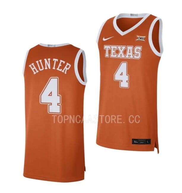 Men's #4 Tyrese Hunter Jersey Texas Longhorns College Basketball Jerseys 16 Men's #4 Tyrese Hunter Jersey Texas Longhorns College Basketball Jerseys Orange Limited