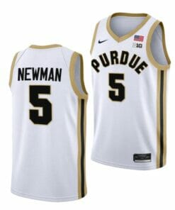 Men's #5 Brandon Newman Jersey Purdue Boilermakers College Basketball Jerseys White