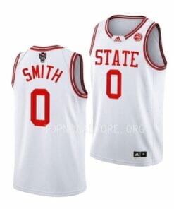 Men's #0 Terquavion Smith Jersey NC State Wolfpack College Basketball Jerseys White