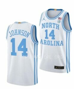 Men's #14 Puff Johnson Jersey North Carolina Tar Heels College Basketball Jerseys 3 Men's #14 Puff Johnson Jersey North Carolina Tar Heels College Basketball Jerseys White Elite
