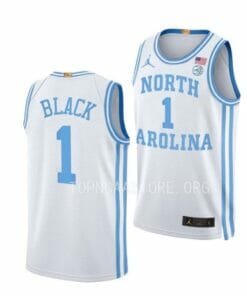 Men's #1 Leaky Black Jersey North Carolina Tar Heels College Basketball Jerseys White Elite
