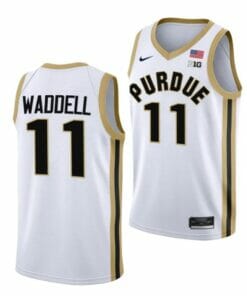 Men's #11 Brian Waddell Jersey Purdue Boilermakers College Basketball Jerseys White