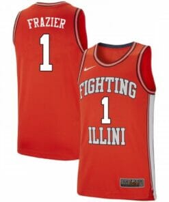Frazier Jersey Illinois Fighting Illini #1 Retro Orange University College Basketball Jerseys