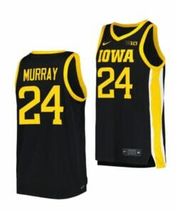 Men's #24 Kris Murray Jersey Iowa Hawkeyes College Basketball Jerseys