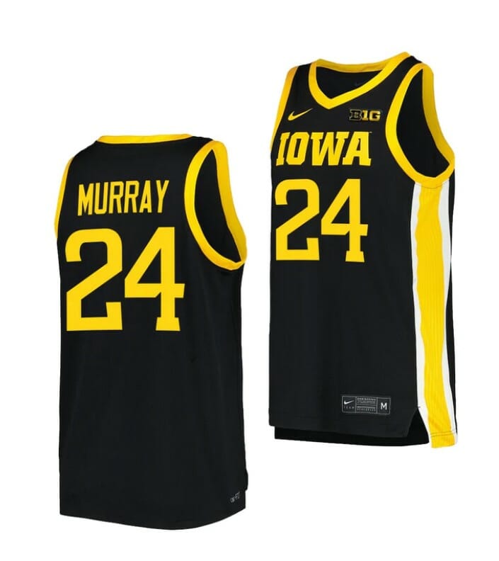 Men's #24 Kris Murray Jersey Iowa Hawkeyes College Basketball Jerseys Black 6 Men's #24 Kris Murray Jersey Iowa Hawkeyes College Basketball Jerseys