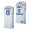 Men's #0 Seth Trimble Jersey North Carolina Tar Heels College Basketball Jerseys White