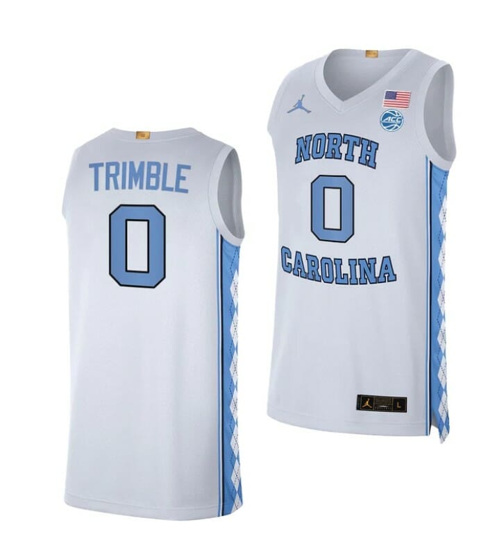 Men's #0 Seth Trimble Jersey North Carolina Tar Heels College Basketball Jerseys White 6 Men's #0 Seth Trimble Jersey North Carolina Tar Heels College Basketball Jerseys White
